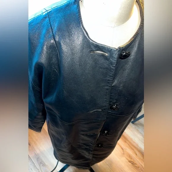 Leather lady jacket size 12 - Picture 3 of 3